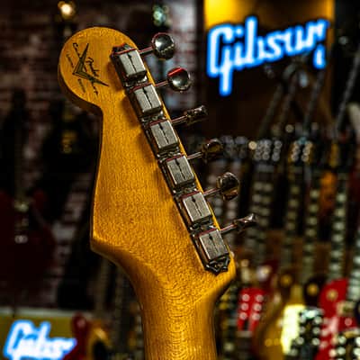 Fender CS 70th Anniversary 1954 Strat Relic 1-P QMN SFA Limited Fat 2025 - Super-Faded Aged Surf Green image 7