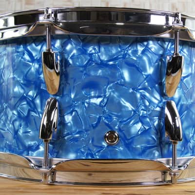 Click Custom 10ply Maple 6x12 Snare Drum Light Blue Pearl image 3