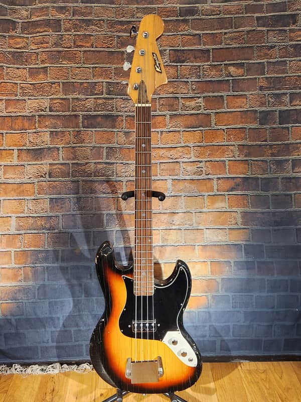 Vintage 1960s Kingston Bass Guitar Sunburst - New Wiring & Fret Level image 1