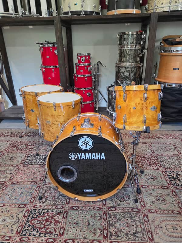 Yamaha Stage Custom/Beech Custom 4 Piece Shell Pack 14x12, 18x16, 20x18, 24x15 - Mapa Burl Veneer (C013-85)