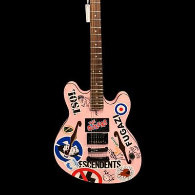 Fender Tom DeLonge Sticker Starcaster Electric Guitar - Satin Shell Pink image 2
