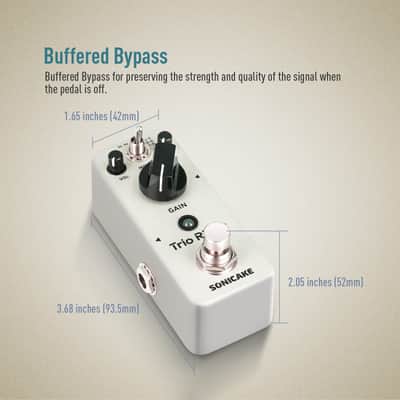 Sonicake Trio Rider Overdrive Guitar Effects Pedal(Shipping from US/EU/UK local warehouse) image 5
