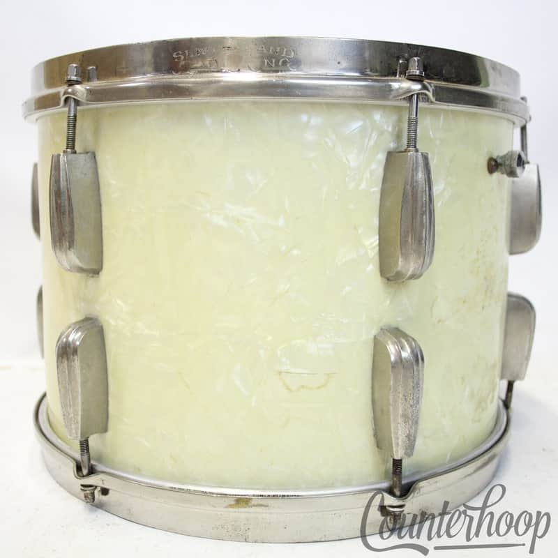 *Slingerland 13x9"40s Radio King Tom Drum Engraved Brass White Marine Pearl WMP* image 1