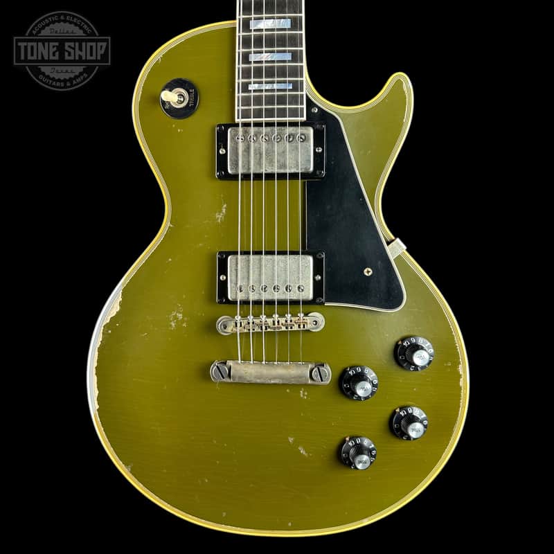 Gibson Custom Limited 68 Les Paul Custom Olive Drab Top Ebony Back Heavy Aged 604538 image 1