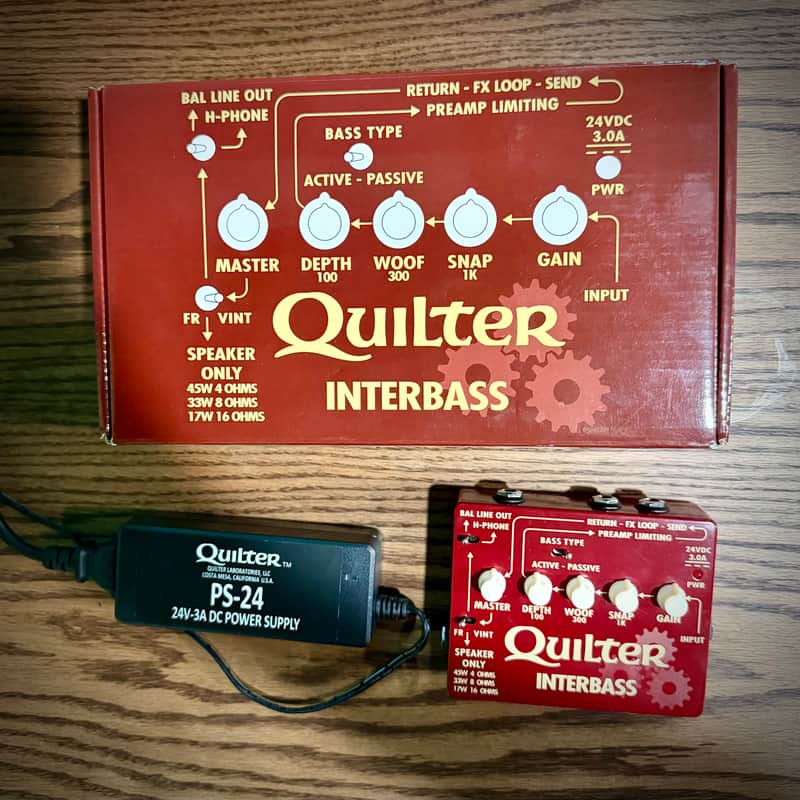 Quilter InterBass 45-Watt Bass Amp Pedal/Head - Red image 1