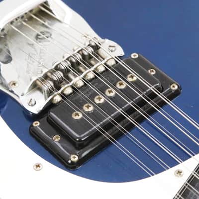 1966 Mosrite The Ventures Model XII 12-String Vintage Electric Solidbody Guitar – ’66 Post Vibramute in Original Dark Ink Blue Metallic w/ Orig. Hard Case (T193) image 12