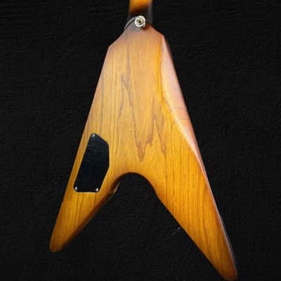 Dunable USA Custom Shop Asteroid One-of-a-Kind Wooden Binding Baphomet HH Coil Split Locking Tuners + Case image 2