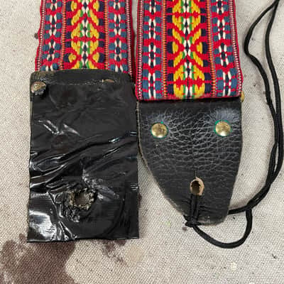 Vintage 1960s Guitar Strap Hippie-Hootenanny Pattern Strap Poor Condition image 7
