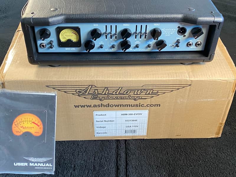 Ashdown ABM 300 EVO IV 300-Watt Bass Amp Head | Reverb