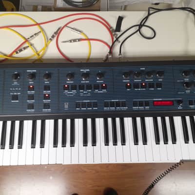 Behringer UB-Xa 16-Voice 61-Key Synthesizer 2023 - Present - Blue with Wood Sides image 2