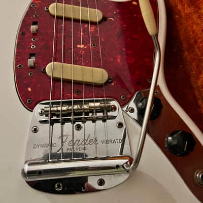 Fender Mustang 1966 - Olympic White Rare A neck 1 1/2” Small Thin Neck image 1