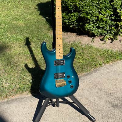 1981 Kramer Blue Sunburst Strat Head Pacer with the original HSC and paperwork image 1
