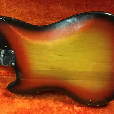 1970 Fender Mustang Electric Guitar Sunburst Vintage USA image 11
