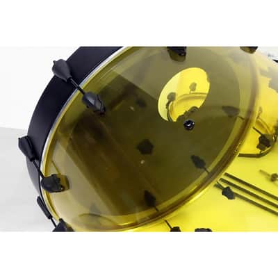 SJC Drums Josh Dun Torch 3-Piece Shell Pack Regular Yellow Acrylic image 4