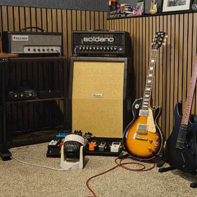 Marshall JTM st212 Slanted Vertical Cabinet with UK G12m Celestion Creambacks  Coffin Logo image 6