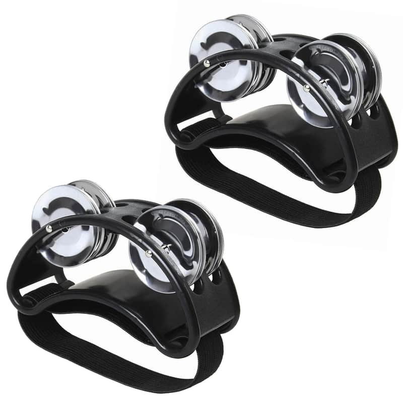 2025 Unbranded 2Pcs Bright Foot Tambourine Useful Foot Tambour...