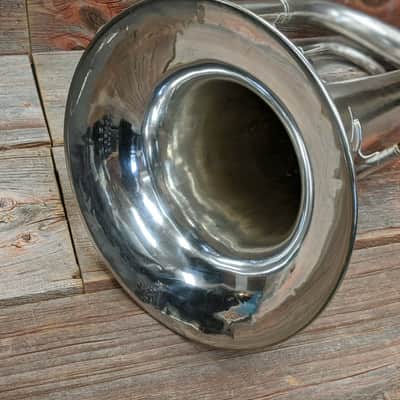 Lyon & Healy American Professional Baritone Euphonium Antique Vintage Silver image 7