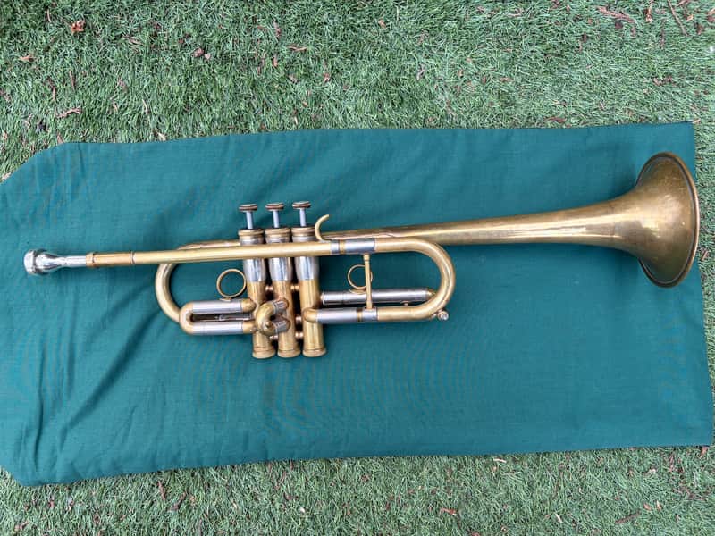 Monette C trumpet #218 mid 80's - Raw brass and nickel image 1