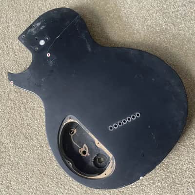 Black 7 String Guitar HH Body with String Through image 4