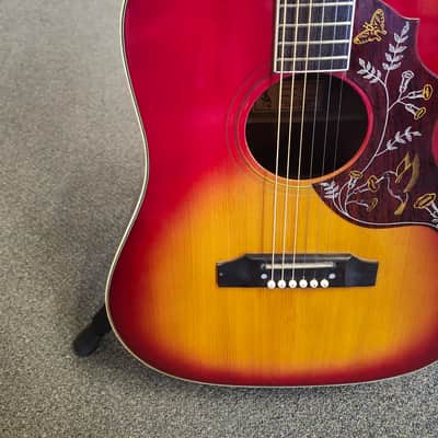 Vintage Aria 9460 Hummingbird Acoustic Guitar with Hard Case image 4
