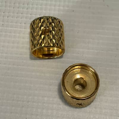 2022 Era MIM Charvel San Dimas Pro Mod Guitar Gold Heavy Knurl Volume Knob Set x2 image 3