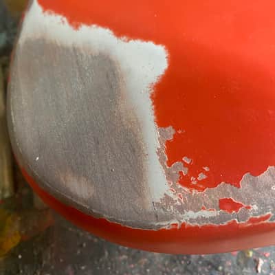 Stratocaster Body, Nitro paint, Fiesta red relic, 100% handcrafted in Italy image 4