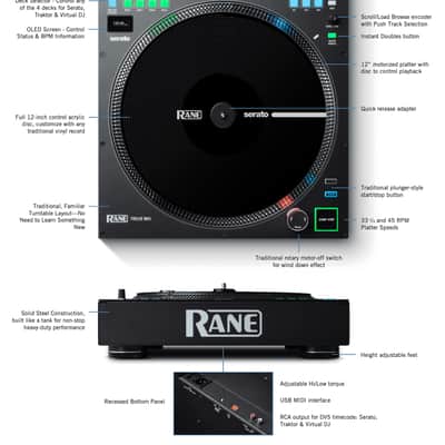 Rane DJ TWELVE MKII 12" Motorized Turntable Controller image 4