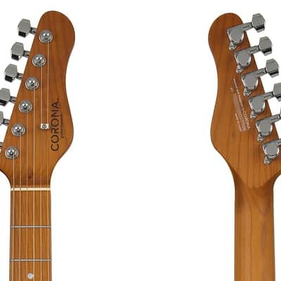 Corona Modern Plus T Shell Pink Stainless 24Fret Roasted Maple HH Telecaster image 8