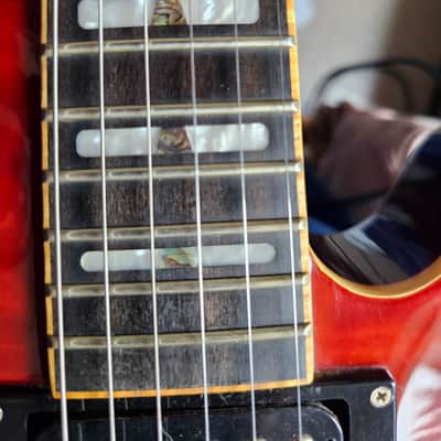 Hagstrom Super Swede. Gloss flame maple top.Cherry Sunburst image 4