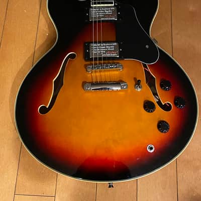 Firefly FF-338 2010's ES-335 Style Tobacco Burst with Upgraded Epiphone Pickups and Electronics image 5