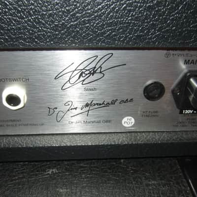 2010 Marshall Slash Limited Edition AFD100 Signature Amplifier Black w/ Original Snakeskin Cover image 12