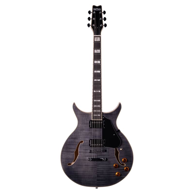 Washburn SH35 Semi-Hollow Electric Guitar-Trans Black *USA Small Business* image 1