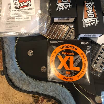 LOADED & CUSTOM” GRETSCH HOT RODDED / RAT ROD 5410t Matte Black … “MINT” … Korean made w/ Quality USA UPGRADES !!! / tvjones Brian Setzer Pups & tvjones wire harness / Tru-Arc Bridge / Quality Grover Locking tuners & high quality Gretsch Case image 14