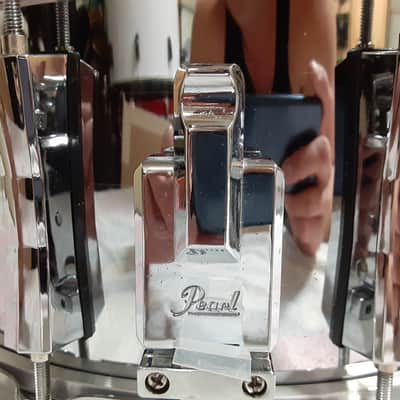 Pearl 14x6.5" World Series mirror chrome steel snare drum image 7