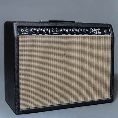 Fender Pre-CBS Deluxe Non Reverb AB763 Blackface 1964, Black image 5