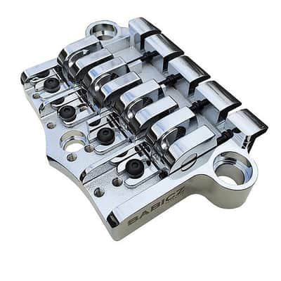 Babicz Full Contact Hardware ORIGINAL SERIES FCH 3PT BASS BRIDGE, 4 String W/SHIM, chrome image 2
