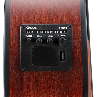 Mint Ibanez AEGB30E Spruce-Sapele Acoustic-Electric Bass Guitar - Natural image 7