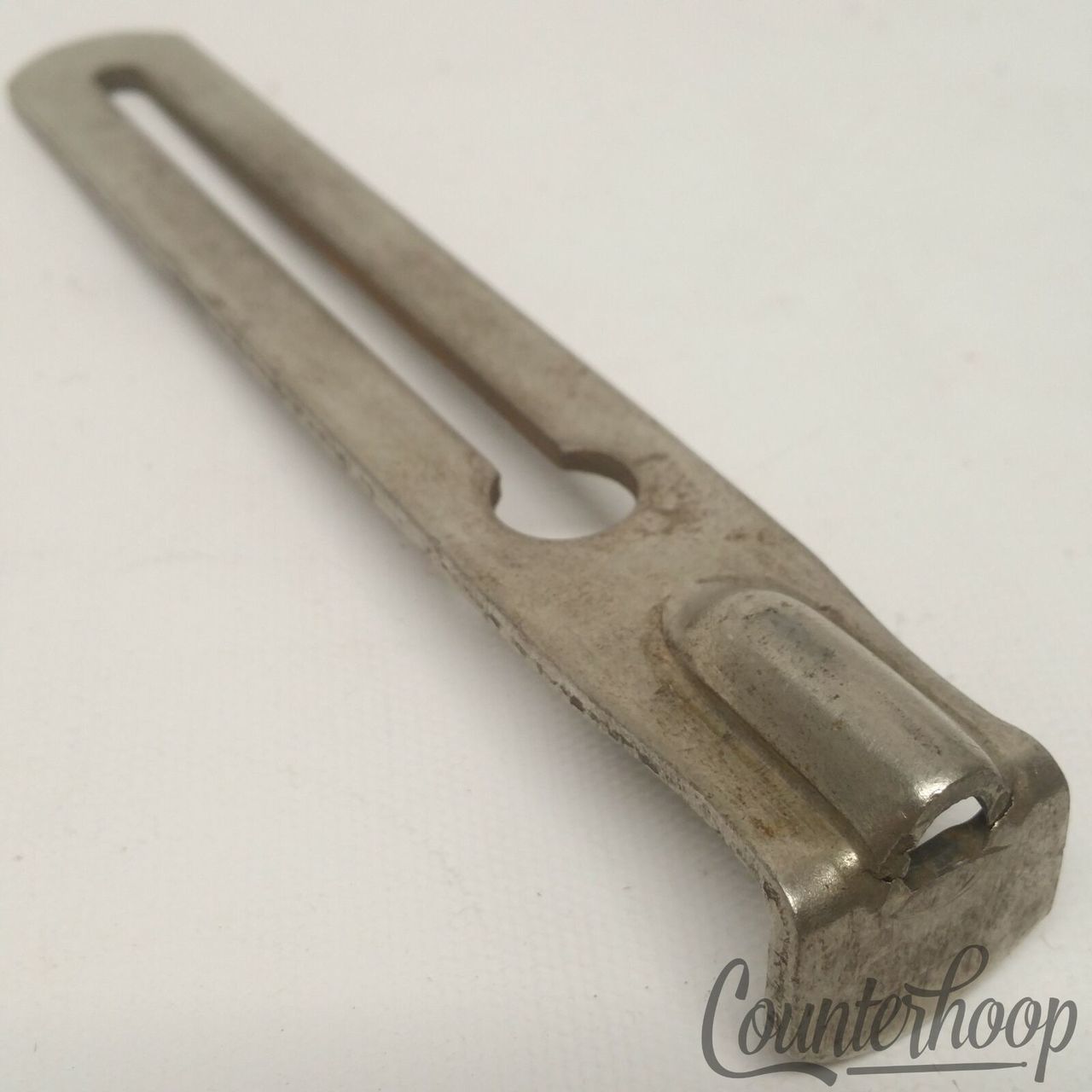 Ludwig Bass Drum Attachment Mount Long Swivel Slider Part Nickel Vintage 30s USA — main photograph