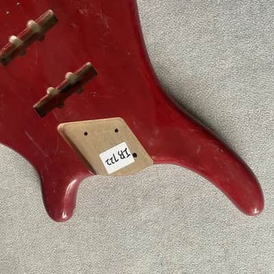 Red 5 String Bass Guitar Basswood Body DIY Project image 14