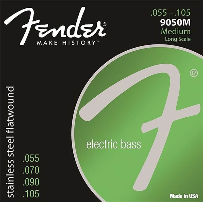 Fender 9050 Bass Strings, Stainless Steel Flatwound, 9050M .055-.105 Gauges, (4) 2016 image 1