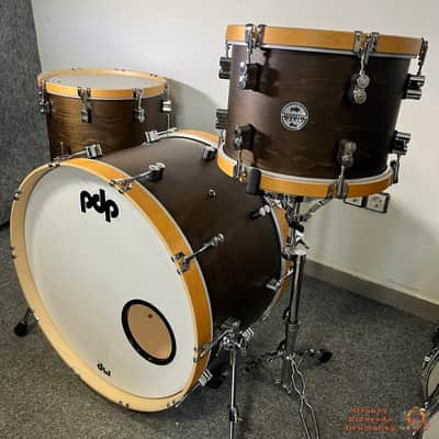 PDP Concept Maple Classic 24,13,16 Walnut Stain Drum Kit image 1