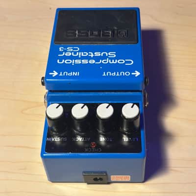 TESTED Boss CS-3 Compression Sustainer (Silver Label) 1997 - Present - Blue WORKS GREAT image 3