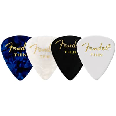Fender Celluloid Medley 351 Shape Guitar Picks, Thin, 12-Pack image 3