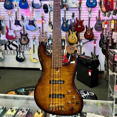 Wilkins Exotic 5 String Bass Made In USA with Gig Bag - Pre Owned image 1