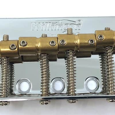 Wilkinson 4 String Vintage Style Bass Bridge - Black---black image 3