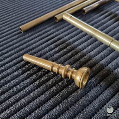 Munkwitz Rostock natural baroque trumpet, crooks, 4x leadpipes, Egger leadpipe, light bag gamonbrass image 6