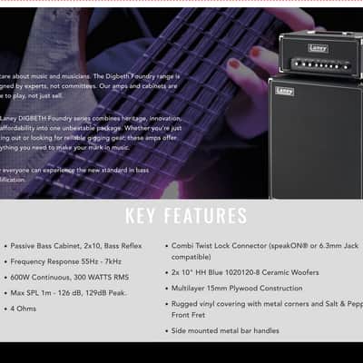 Laney DBF210-4 DIGBETH Series Bass cabinet, Power rating: 200 W image 2