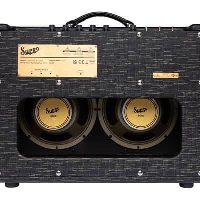 Supro Ambassador 2x10" 35/50-Watt Tube Combo Amp - Black Gold image 5