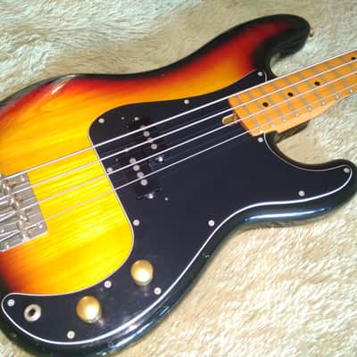 Cat sells Killer Bass :-) Greco Precision Bass 1980 Sunburst PB600S model \m/ image 3