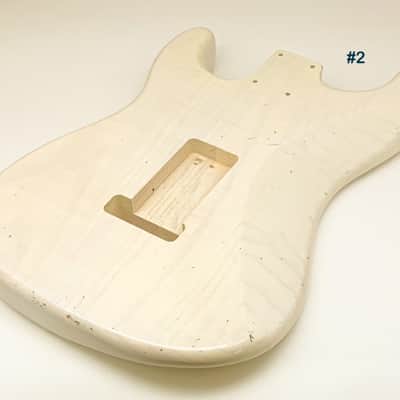 3lbs 12oz BloomDoom Nitro Lacquer Aged Relic White Blonde S-Style Vintage Custom Guitar Body image 10